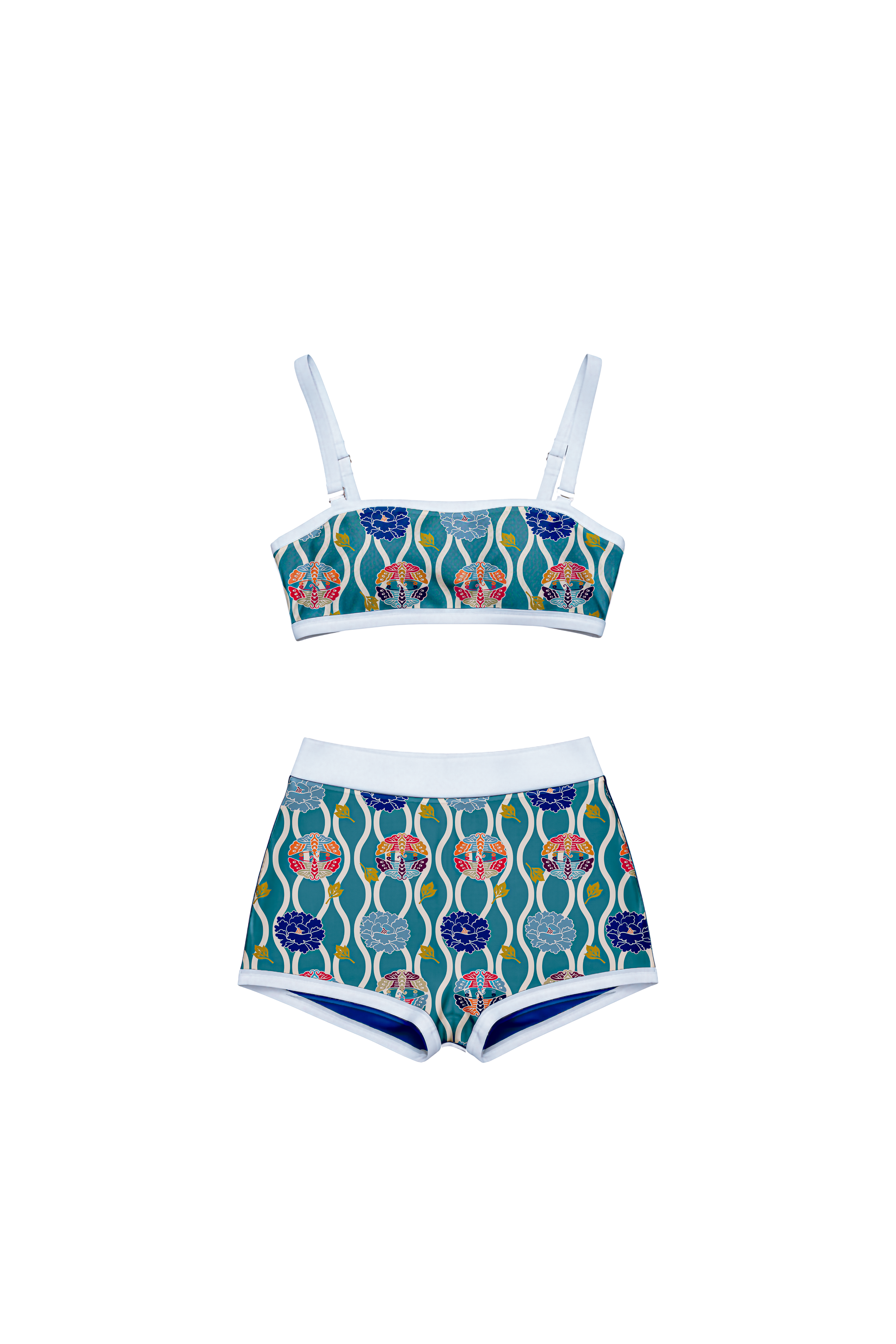 BOTAN 牡丹 - French Riviera Set (Tube Top + Shorts)