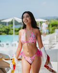 White Kimono with Red Obi - Meow Beachwear